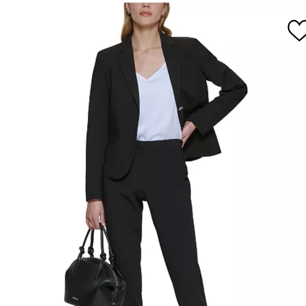 Calvin Klein Two-Button Blazer in Black Size 2P
